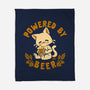 Powered By Beer Cat-None-Fleece-Blanket-worlddominationforcats