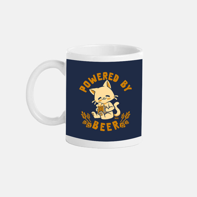 Powered By Beer Cat-None-Mug-Drinkware-worlddominationforcats