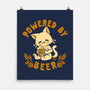 Powered By Beer Cat-None-Matte-Poster-worlddominationforcats