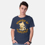 Powered By Beer Cat-Mens-Basic-Tee-worlddominationforcats