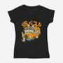 Cat Bus Cat-Womens-V-Neck-Tee-worlddominationforcats