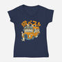 Cat Bus Cat-Womens-V-Neck-Tee-worlddominationforcats