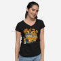 Cat Bus Cat-Womens-V-Neck-Tee-worlddominationforcats