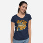 Cat Bus Cat-Womens-V-Neck-Tee-worlddominationforcats