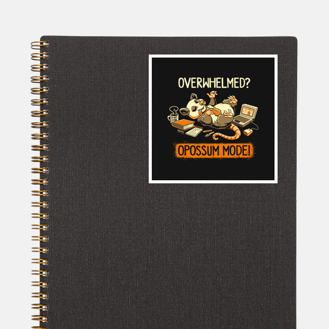 Opossum Mode-None-Glossy-Sticker-worlddominationforcats