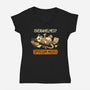 Opossum Mode-Womens-V-Neck-Tee-worlddominationforcats