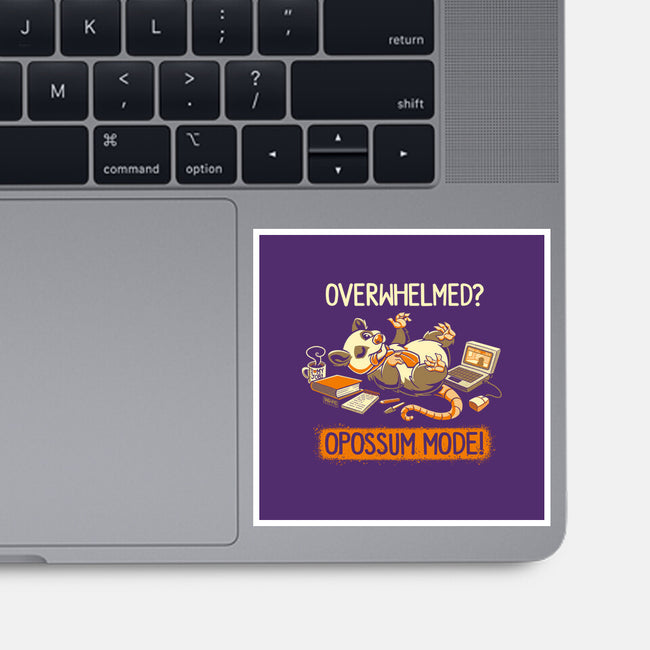 Opossum Mode-None-Glossy-Sticker-worlddominationforcats