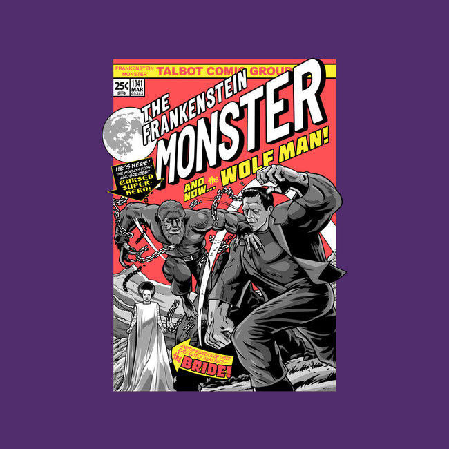 Monster V Wolf-Womens-Basic-Tee-boltfromtheblue