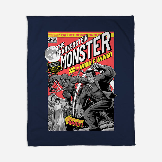 Monster V Wolf-None-Fleece-Blanket-boltfromtheblue