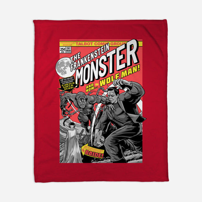 Monster V Wolf-None-Fleece-Blanket-boltfromtheblue
