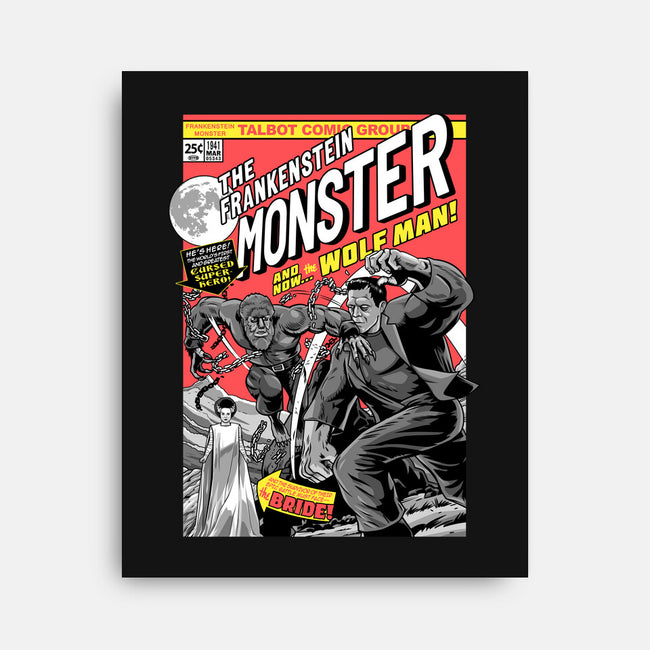 Monster V Wolf-None-Stretched-Canvas-boltfromtheblue
