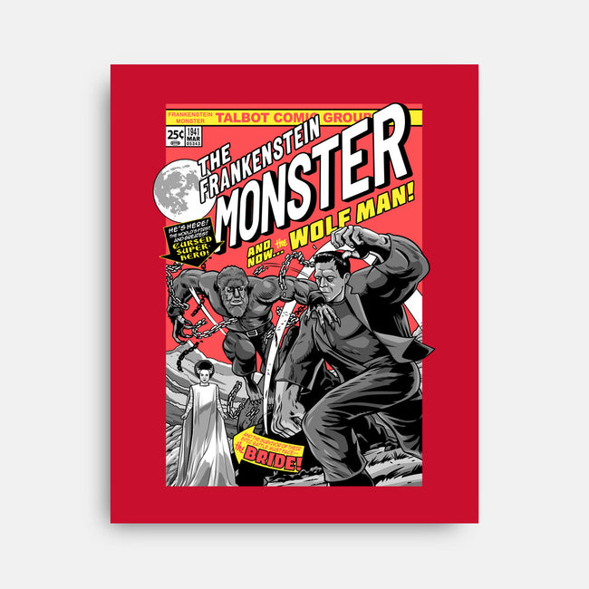 Monster V Wolf-None-Stretched-Canvas-boltfromtheblue