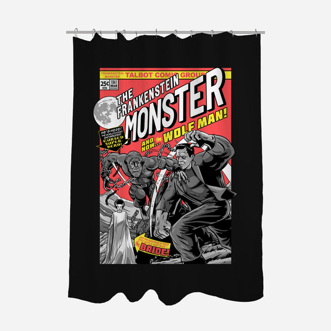Monster V Wolf-None-Polyester-Shower Curtain-boltfromtheblue