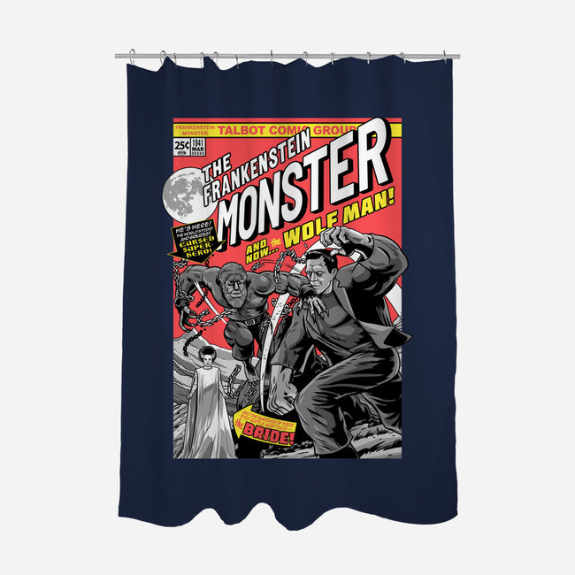 Monster V Wolf-None-Polyester-Shower Curtain-boltfromtheblue