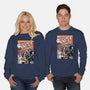 Monster V Wolf-Unisex-Crew Neck-Sweatshirt-boltfromtheblue