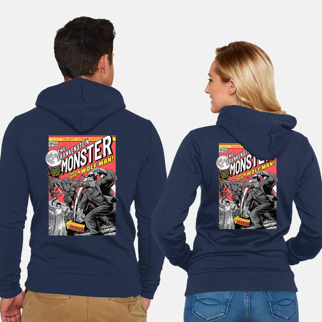 Monster V Wolf-Unisex-Zip-Up-Sweatshirt-boltfromtheblue
