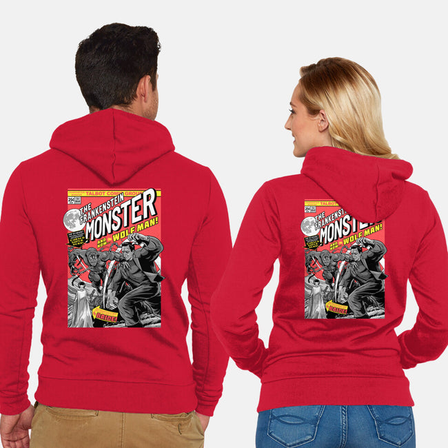 Monster V Wolf-Unisex-Zip-Up-Sweatshirt-boltfromtheblue