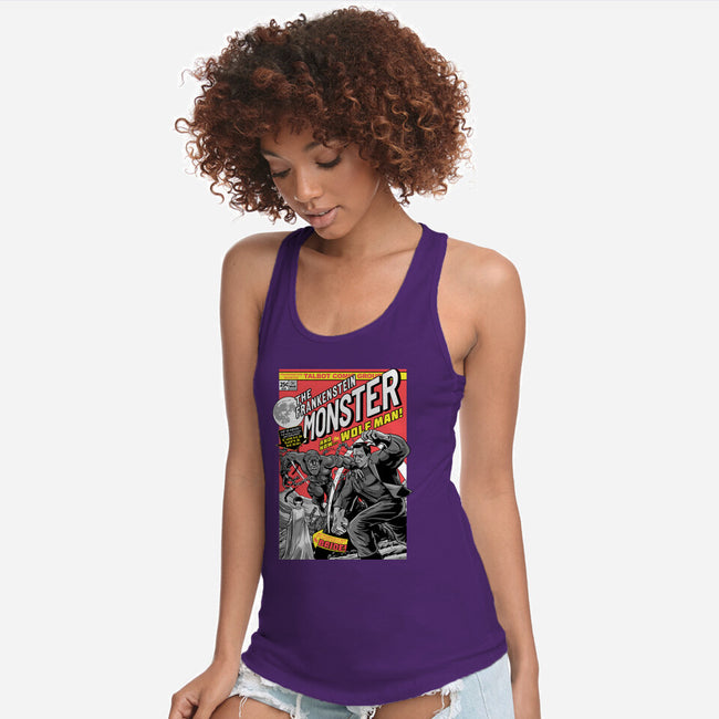 Monster V Wolf-Womens-Racerback-Tank-boltfromtheblue