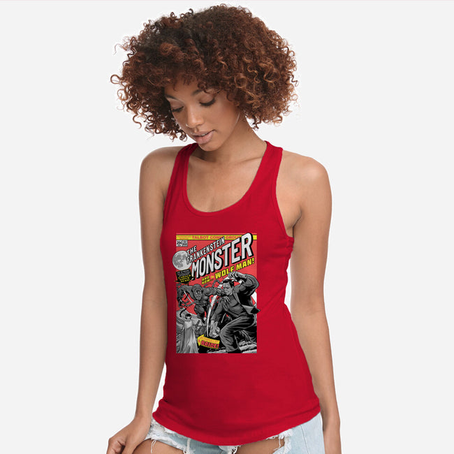 Monster V Wolf-Womens-Racerback-Tank-boltfromtheblue