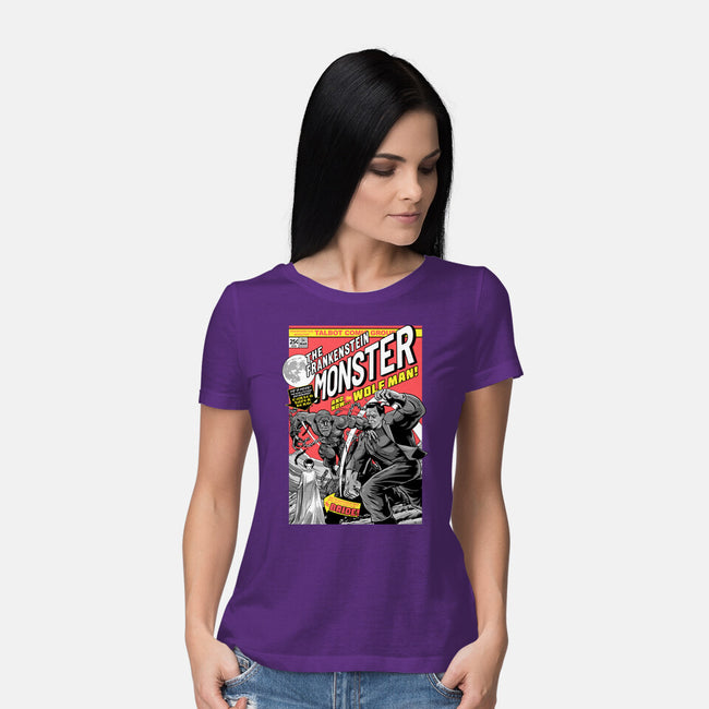 Monster V Wolf-Womens-Basic-Tee-boltfromtheblue