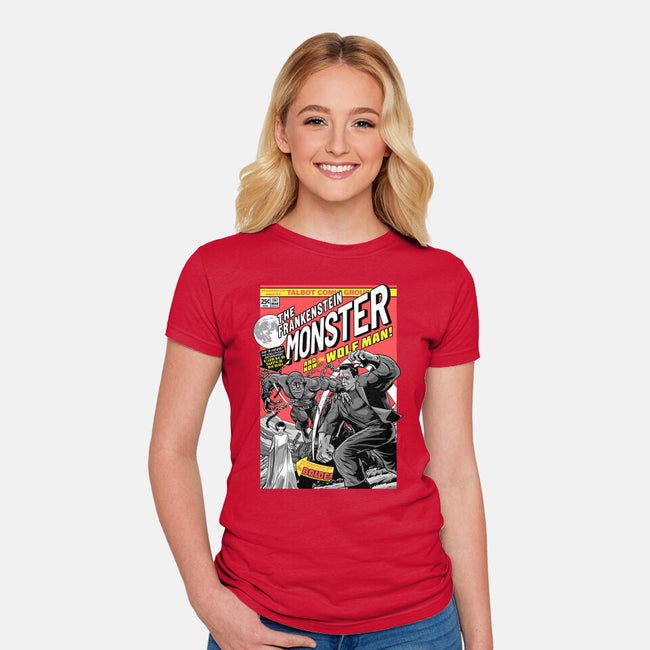 Monster V Wolf-Womens-Fitted-Tee-boltfromtheblue
