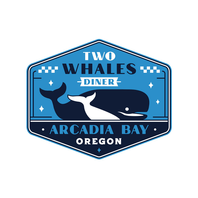 Two Whales Diner Crest-Womens-Fitted-Tee-LAGELANTEE