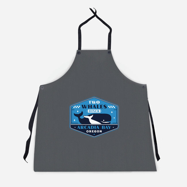 Two Whales Diner Crest-Unisex-Kitchen-Apron-LAGELANTEE