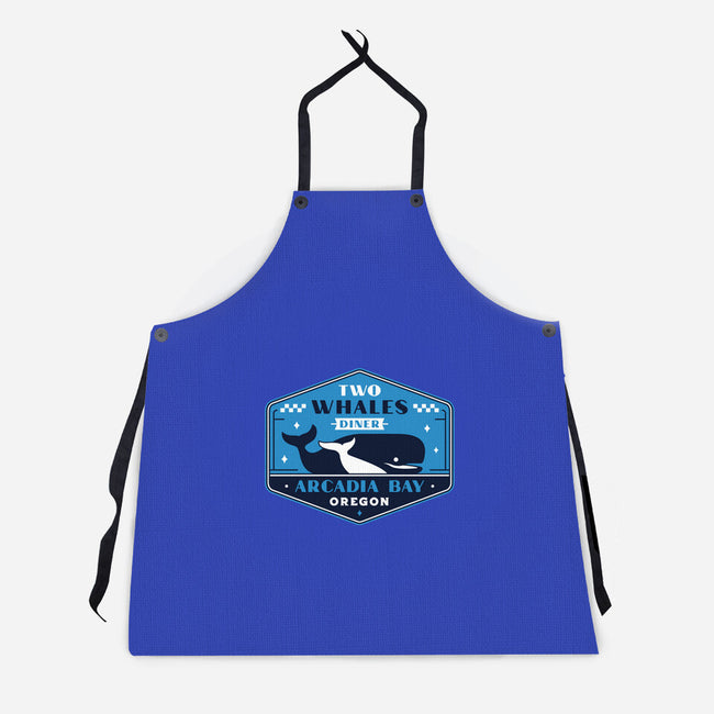 Two Whales Diner Crest-Unisex-Kitchen-Apron-LAGELANTEE