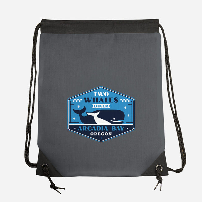 Two Whales Diner Crest-None-Drawstring-Bag-LAGELANTEE