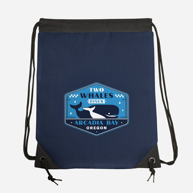 Two Whales Diner Crest-None-Drawstring-Bag-LAGELANTEE