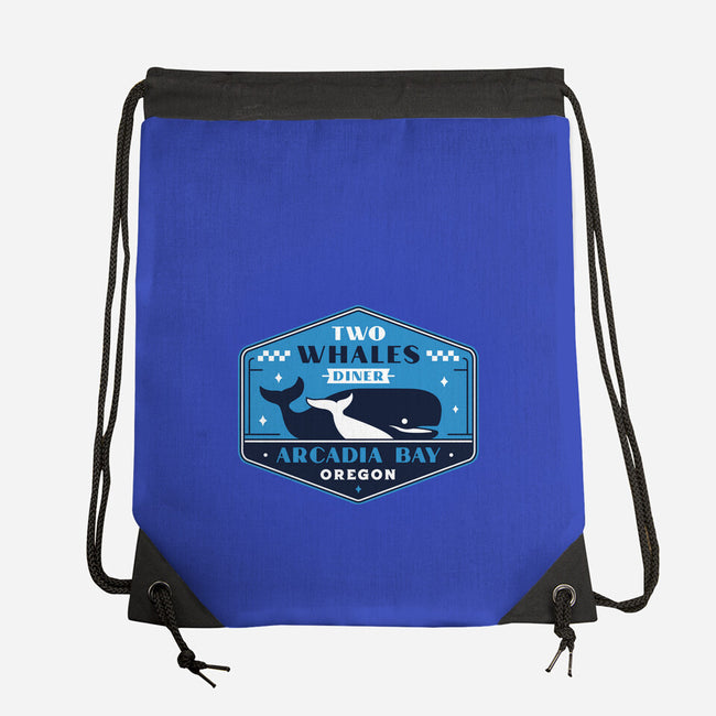 Two Whales Diner Crest-None-Drawstring-Bag-LAGELANTEE