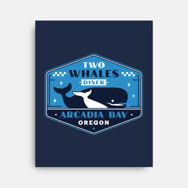 Two Whales Diner Crest-None-Stretched-Canvas-LAGELANTEE