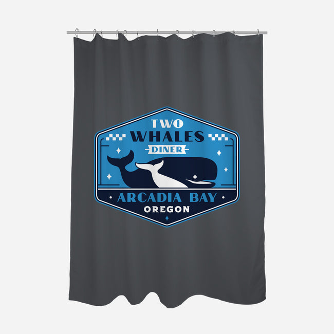 Two Whales Diner Crest-None-Polyester-Shower Curtain-LAGELANTEE