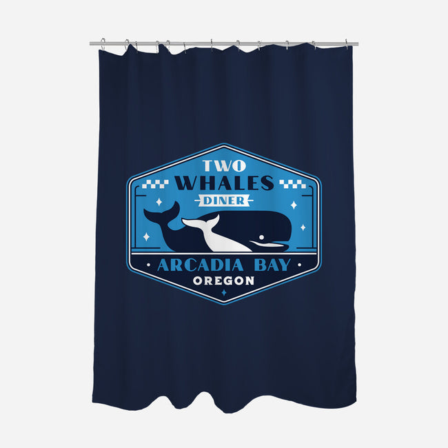 Two Whales Diner Crest-None-Polyester-Shower Curtain-LAGELANTEE