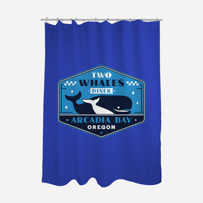 Two Whales Diner Crest-None-Polyester-Shower Curtain-LAGELANTEE