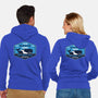 Two Whales Diner Crest-Unisex-Zip-Up-Sweatshirt-LAGELANTEE