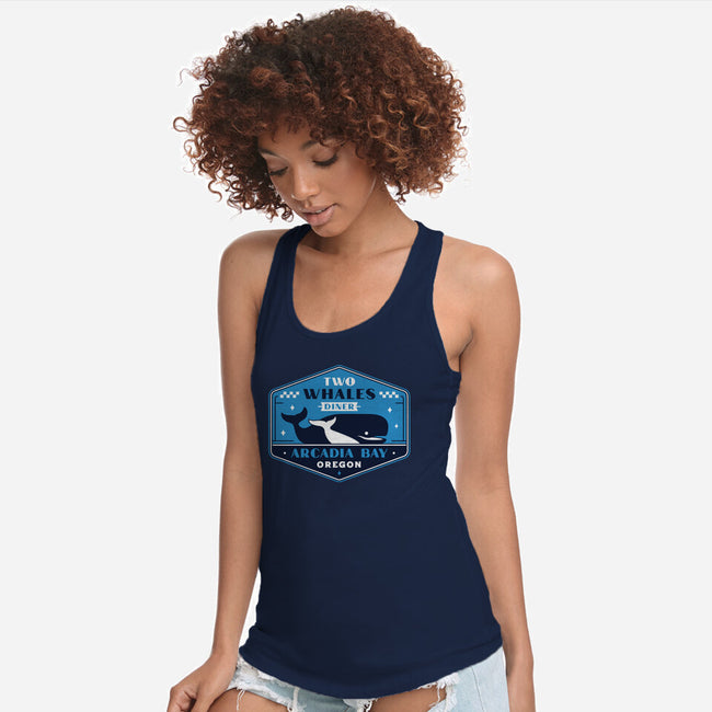 Two Whales Diner Crest-Womens-Racerback-Tank-LAGELANTEE