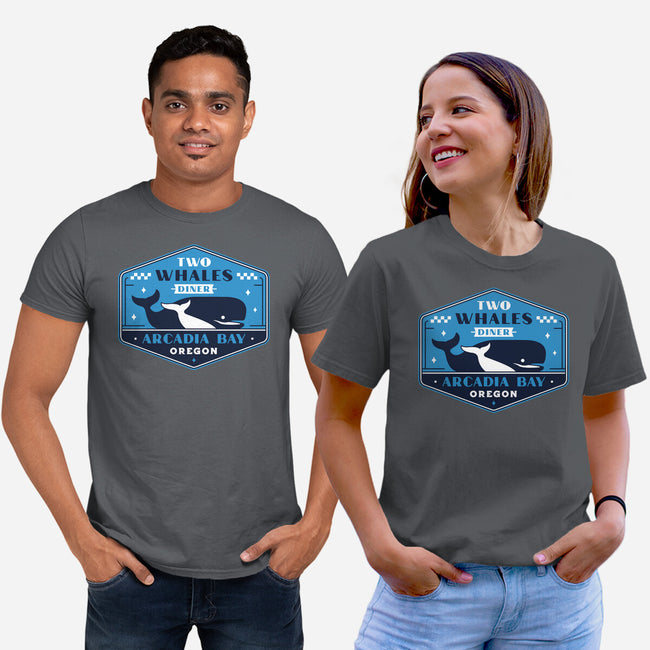 Two Whales Diner Crest-Unisex-Basic-Tee-LAGELANTEE