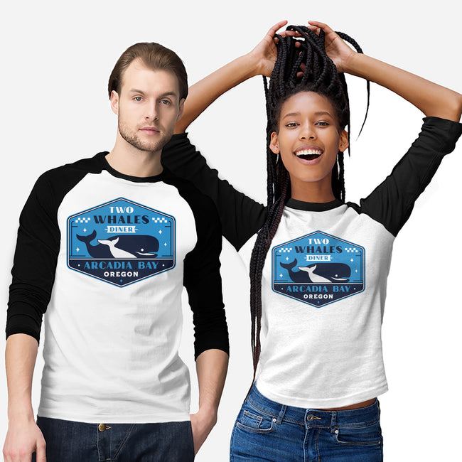 Two Whales Diner Crest-Unisex-Baseball-Tee-LAGELANTEE