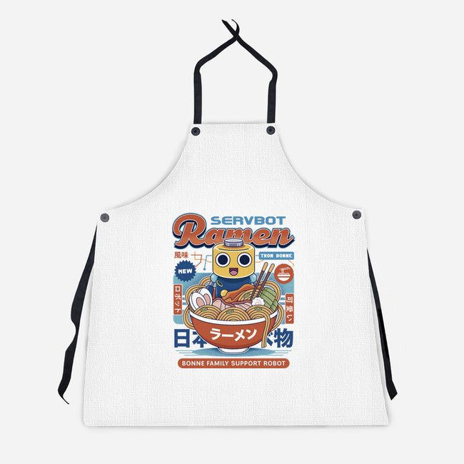 Servbot Ramen Vintage-Unisex-Kitchen-Apron-LAGELANTEE