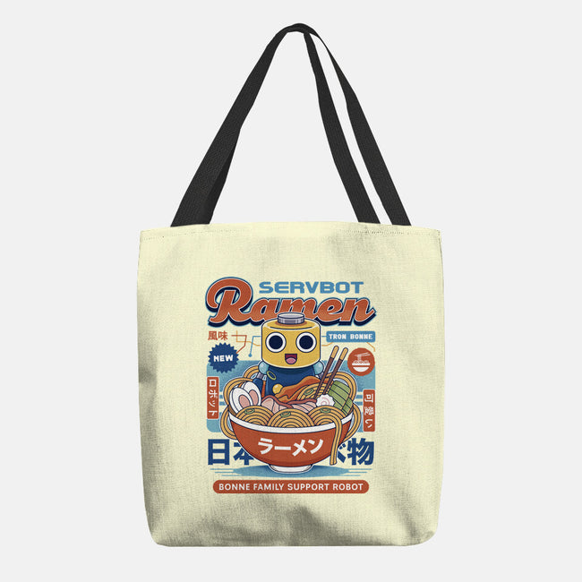 Servbot Ramen Vintage-None-Basic Tote-Bag-LAGELANTEE