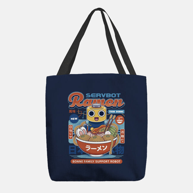 Servbot Ramen Vintage-None-Basic Tote-Bag-LAGELANTEE