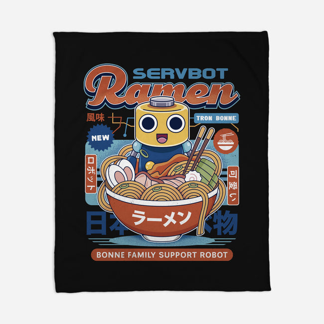Servbot Ramen Vintage-None-Fleece-Blanket-LAGELANTEE
