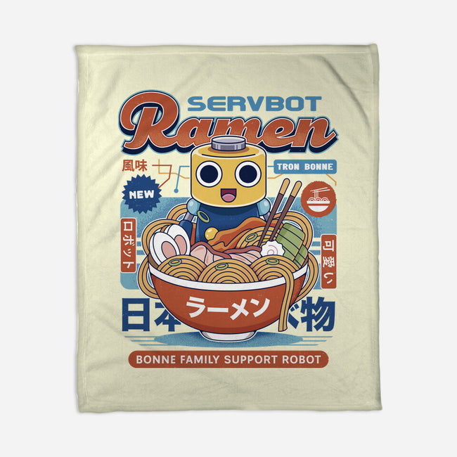 Servbot Ramen Vintage-None-Fleece-Blanket-LAGELANTEE
