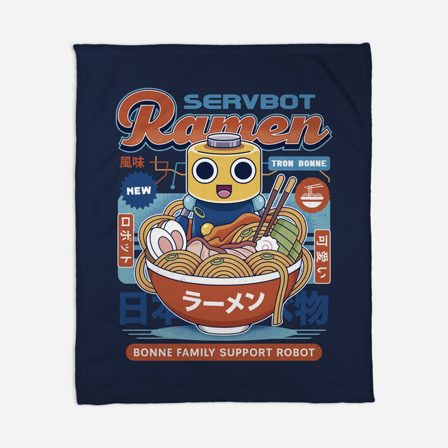 Servbot Ramen Vintage-None-Fleece-Blanket-LAGELANTEE