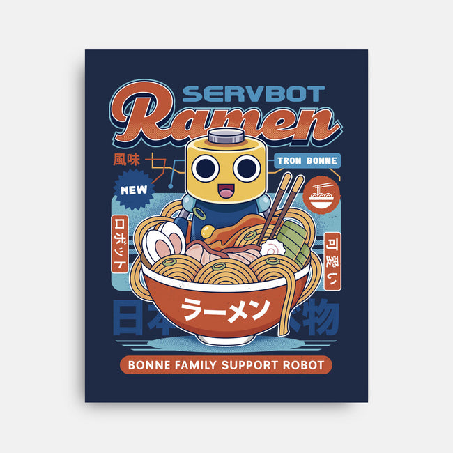 Servbot Ramen Vintage-None-Stretched-Canvas-LAGELANTEE
