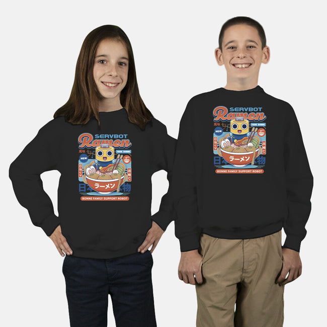 Servbot Ramen Vintage-Youth-Crew Neck-Sweatshirt-LAGELANTEE