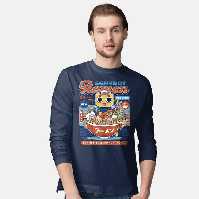 Servbot Ramen Vintage-Mens-Long Sleeved-Tee-LAGELANTEE