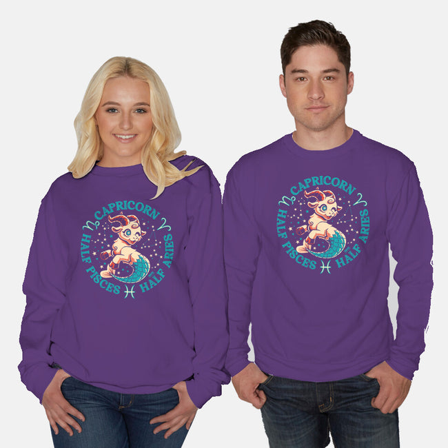 Half Pisces Half Aries-Unisex-Crew Neck-Sweatshirt-worlddominationforcats