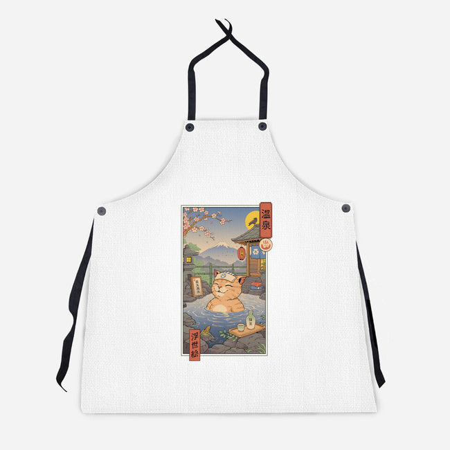 Onsen Cat Meowster-Unisex-Kitchen-Apron-vp021